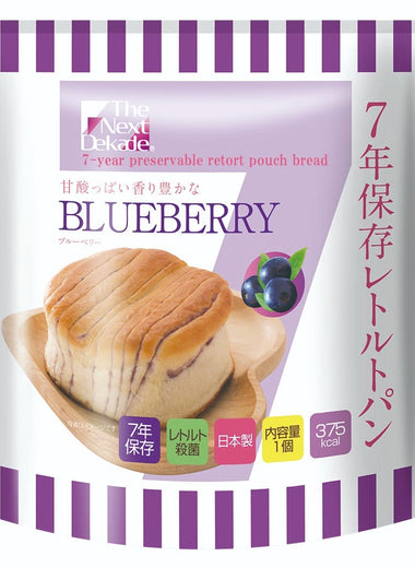 7年保存レトルトパンブルーベリー味パッケージ