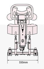Hug L1-01下部（車輪部）の横幅寸法